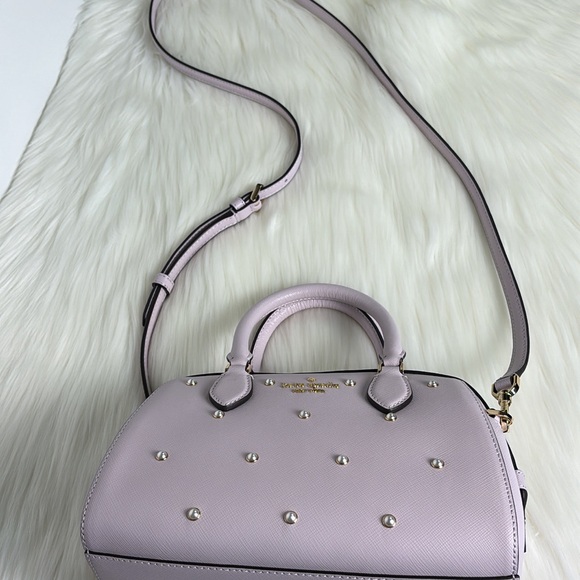 NWT💃Kate Spade Madison Studded Faux Pearls Duffle Crossbody Purse Bag - Picture 10 of 12